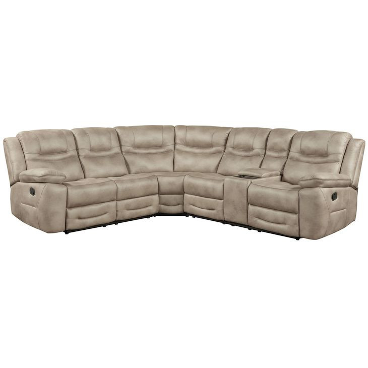 Shelton 3 Piece Modular Manual Reclining Sectional with Wireless Charging