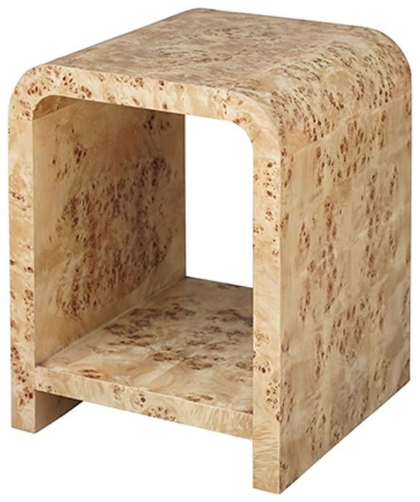 Putnam Brown Square Side Table with 1 Shelf