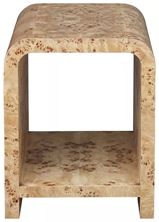 Putnam Brown Square Side Table with 1 Shelf