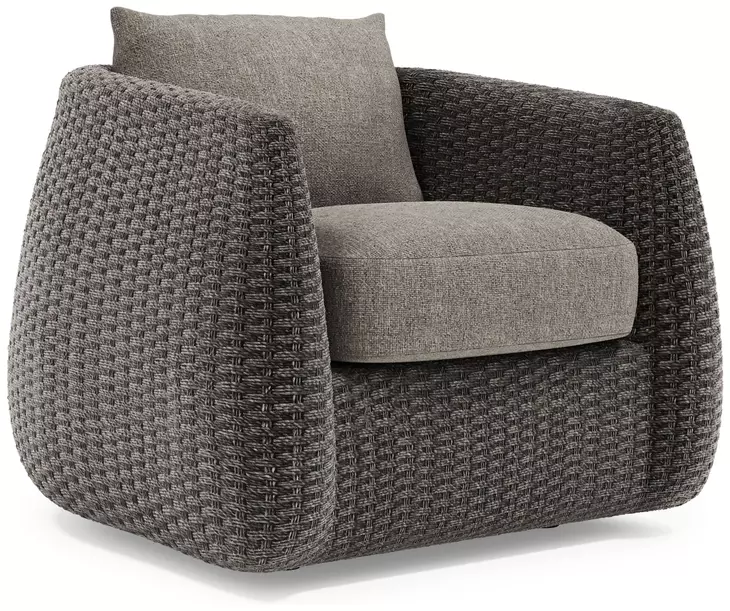 Sarene Gray Upholstered Outdoor Accent Chair