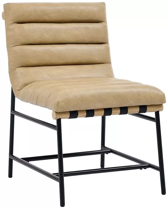Nicco Sand Vegan Leather Upholstered Side Chair