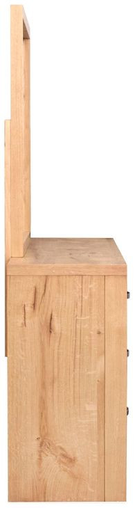 Highridge Honey Wheat 6 Drawer Dresser with Rectangular Mirror