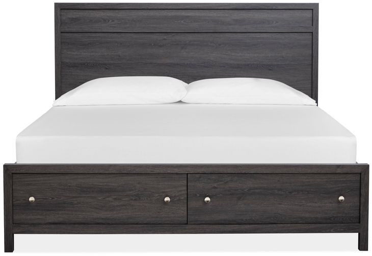 Merrifield Raisin Black Queen Storage Panel Bed