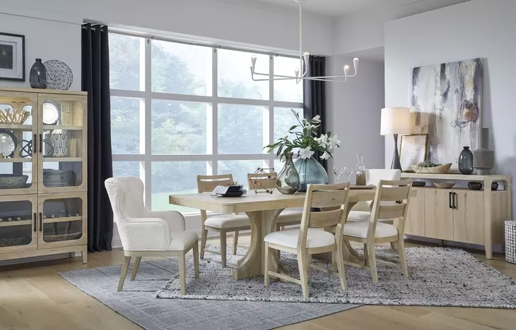 Greenvale Butternut 96" Extendable Rectangular Dining Table
