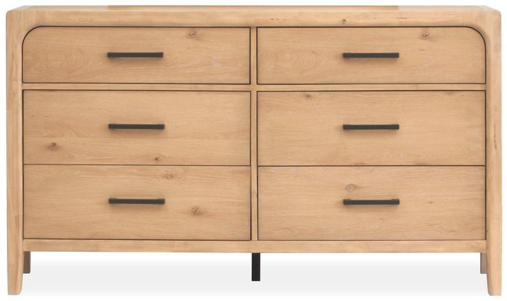 Somerset Butternut 6 Drawer Dresser
