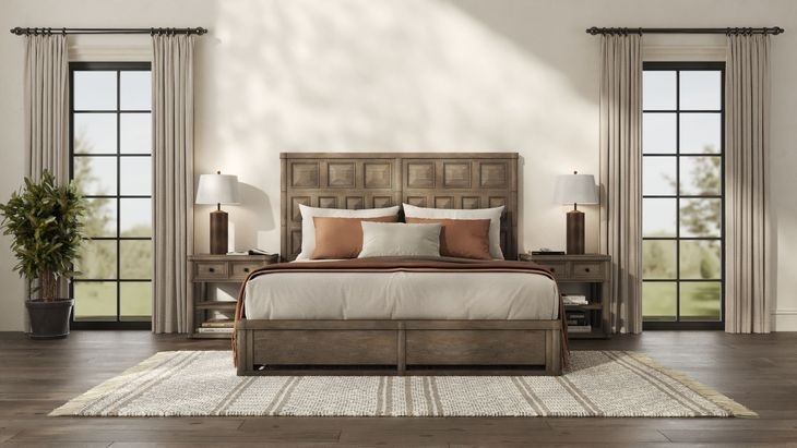 Reforma Brown Queen Storage Panel Bed