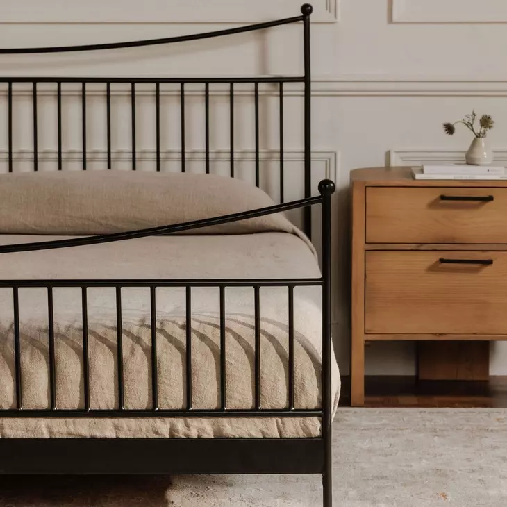 Monet Black King Metal Bed