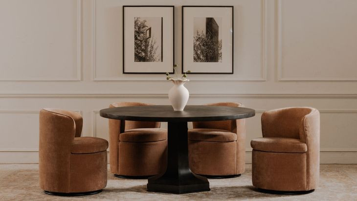 Ethan Black Round Dining Room Set