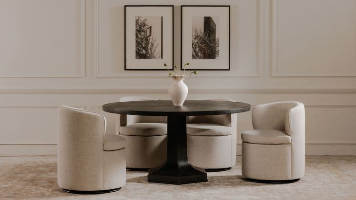 Ethan Black Round Dining Room Set
