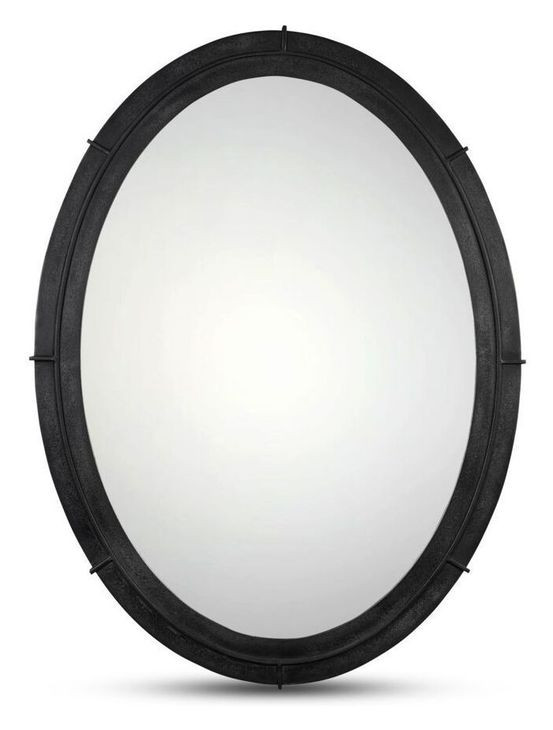 Antoni Black Oval Large Wall Mirror