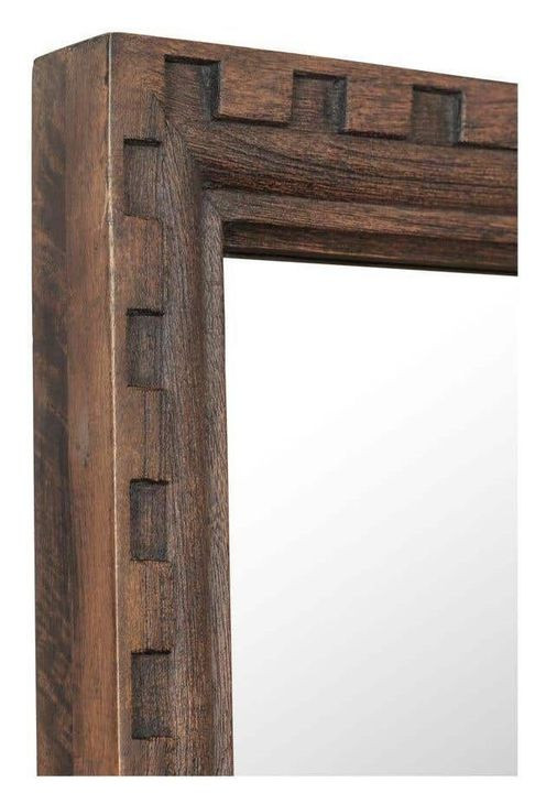 Holland Brown Rectangular Large Wall Mirror From Moe Furniture