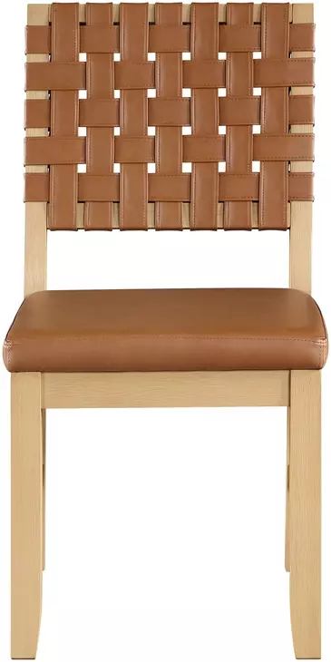 Reid Sand Vegan Leather Upholstered Side Chair Set of 2