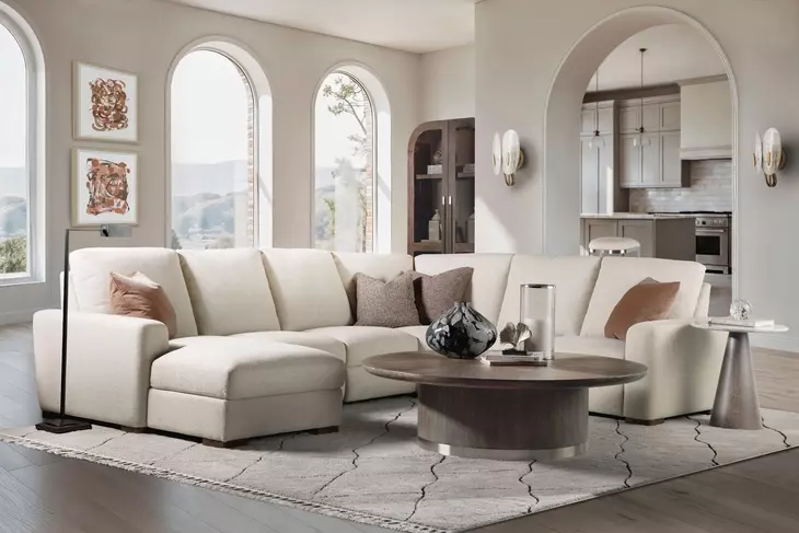 Modern Mood Dark Brown And White Round Accent Table