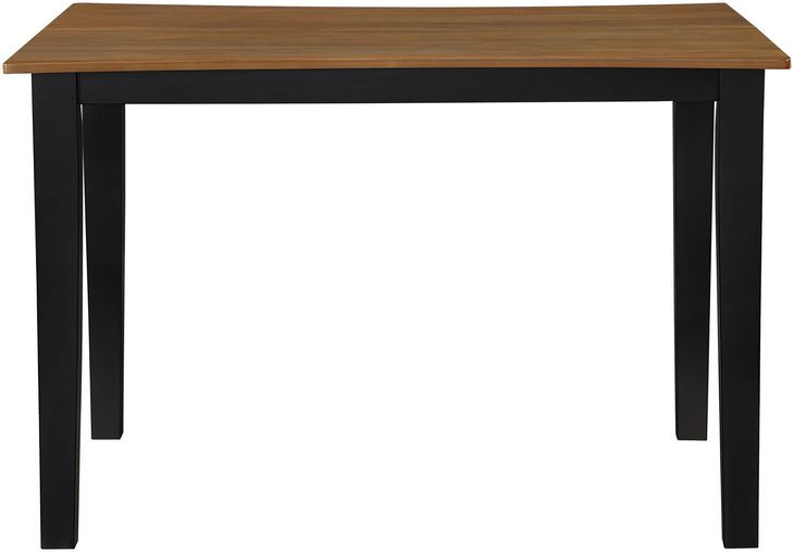 Joplin Black and Brown 54" Extendable Square Counter Height Table