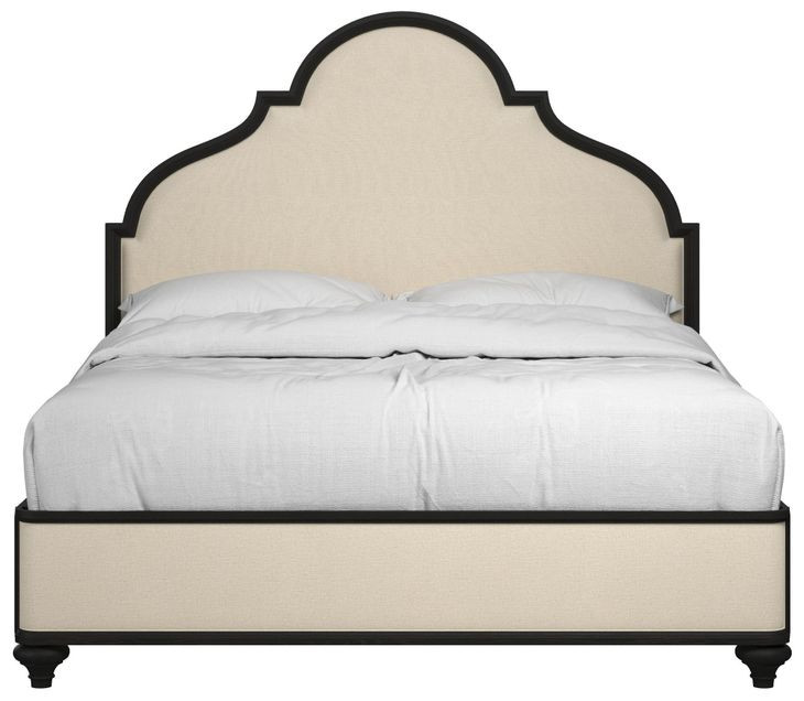 Atrium Beige Upholstered King Panel Bed