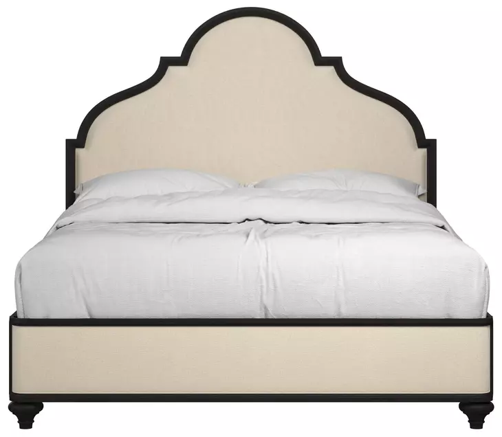 Atrium Beige Upholstered Queen Panel Bed