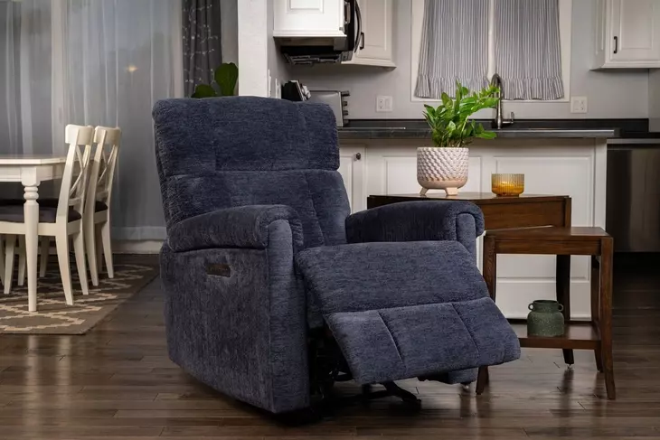 Classic Nocturne Performance Fabric Power Gliding Recliner with Power Lumbar and USB Charging