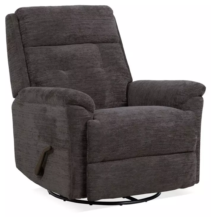 Sophisticated Steel Performance Fabric Swivel Gliding Recliner