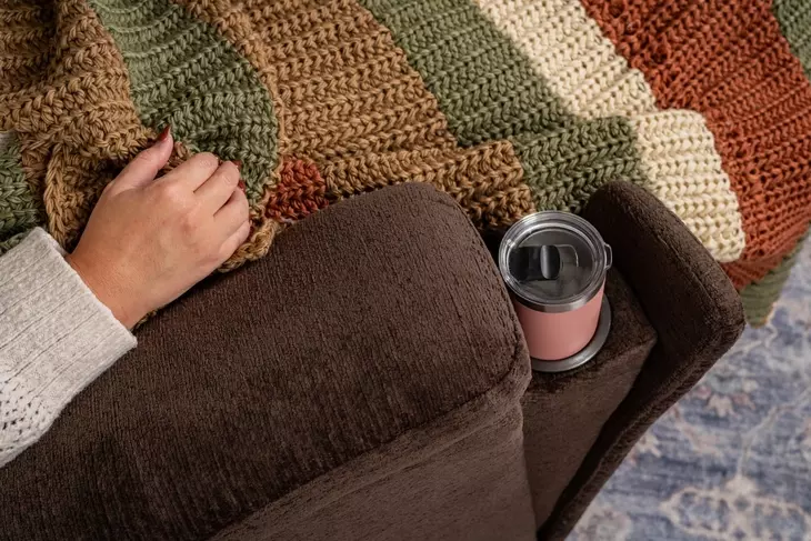 Plush Buffalo Performance Fabric Glider Recliner