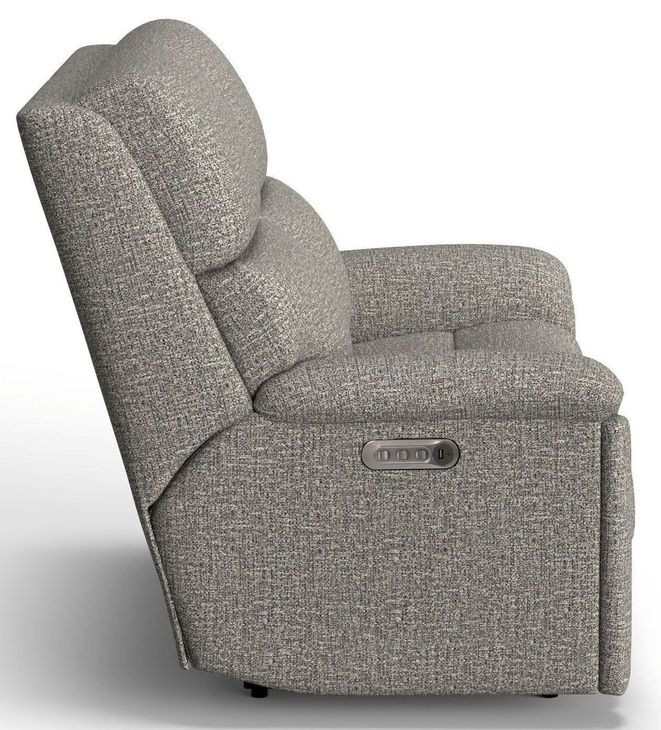 Porter Gray 62" Zero Gravity Power Reclining Loveseat with Power Lumbar and USB Charging