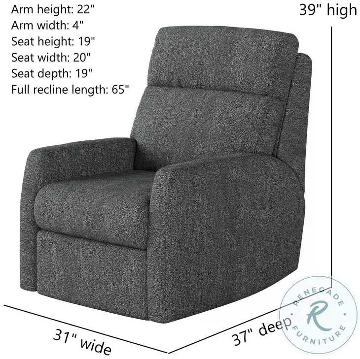 Mimi Halifax Coal Rocker Recliner