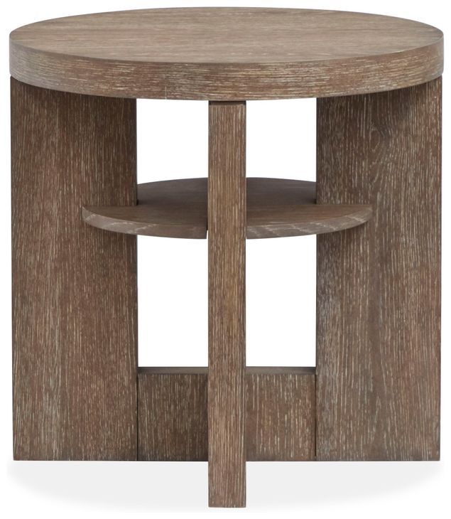 Everpine Spiced Brown Round End Table