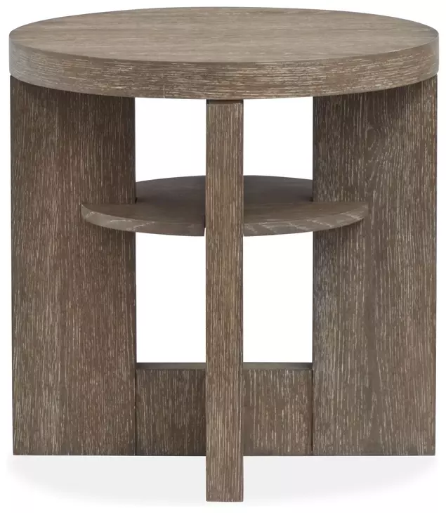 Conway Spiced Brown Round End Table