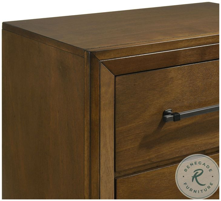 Ballard Walnut Brown 2 Drawer Nightstand