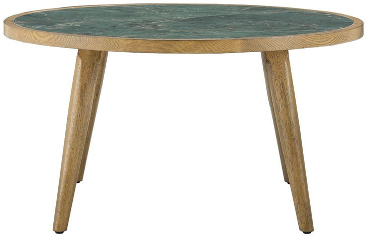 Novato Green Round Sintered Stone Cocktail Table
