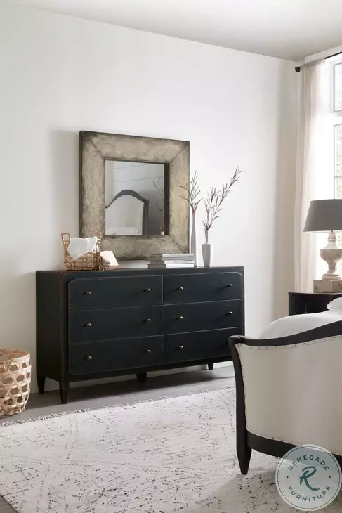 Dolce Vita Black Six Drawer Dresser