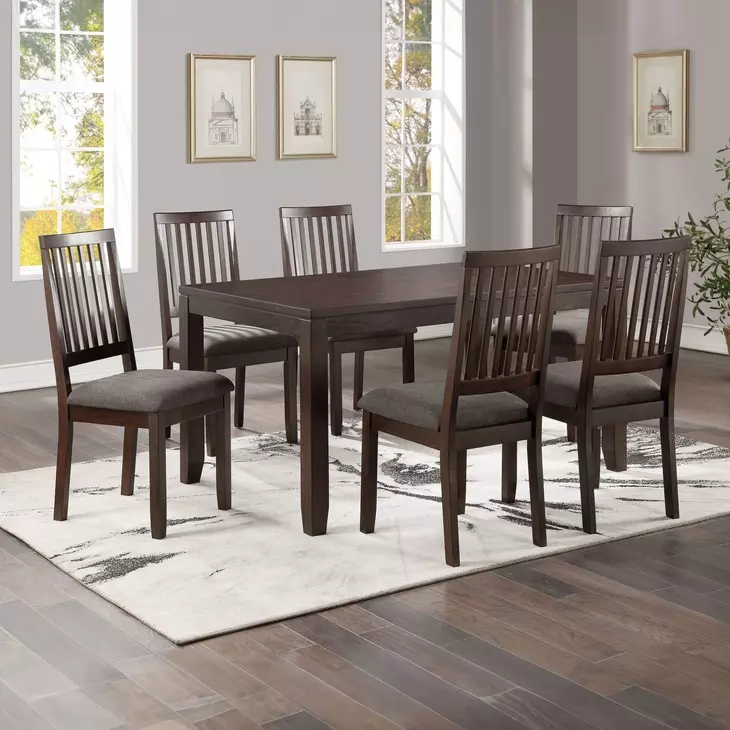 Yorktown Espresso 7 Piece Dining Set