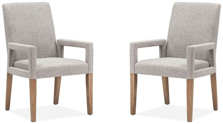 Fernholt Gray Upholstered Arm Chair Set of 2