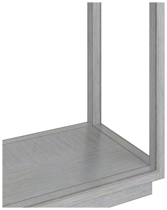 Glaze Vintage Blue Rectangular Glass Top Console Table