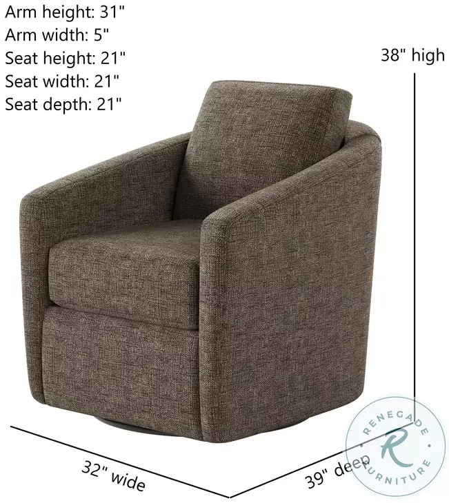 Daisey Brady Chocolate Swivel Glider