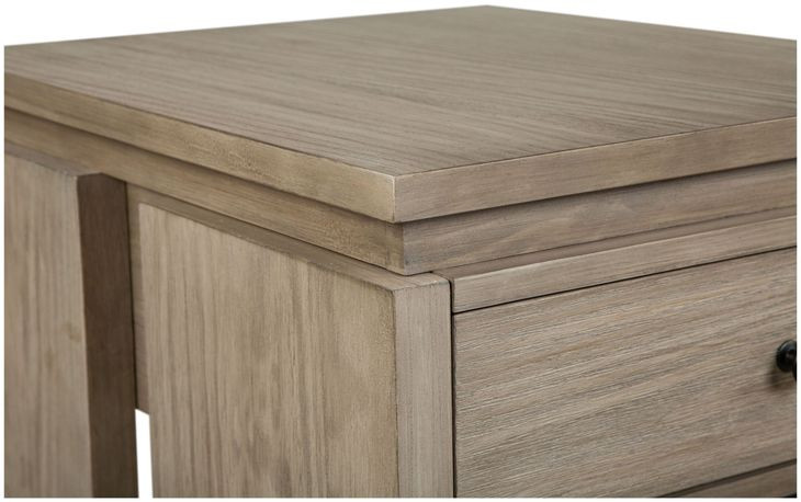 Conrad Stone Harbor Gray Rectangular End Table