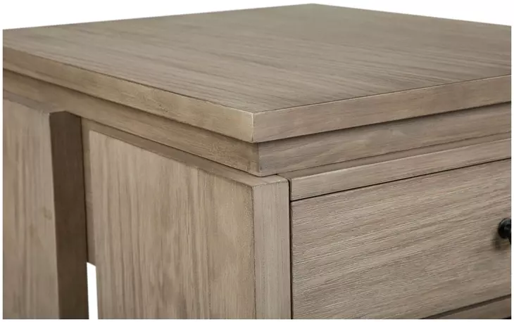 Conrad Stone Harbor Gray Rectangular End Table