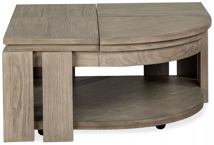 Conrad Stone Harbor Gray Free Form Lift Top Cocktail Table