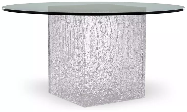 Arctic Clear Round Dining Table