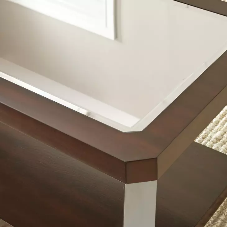 Truman Brown Rectangular End Table