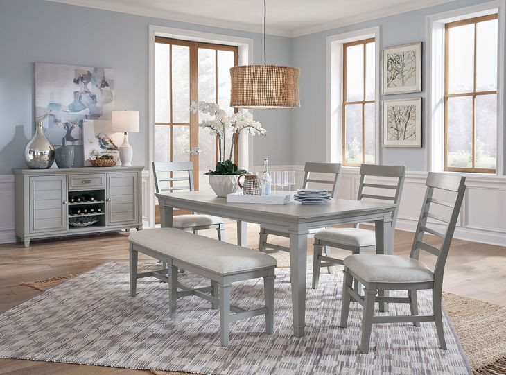 Harborwick Harbor Gray 90" Extendable Rectangular Dining Table