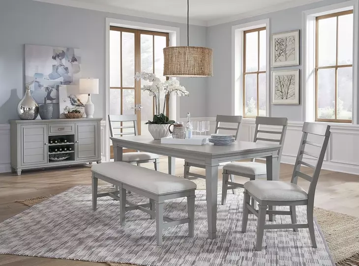 Harborwick Harbor Gray 90" Extendable Rectangular Dining Table