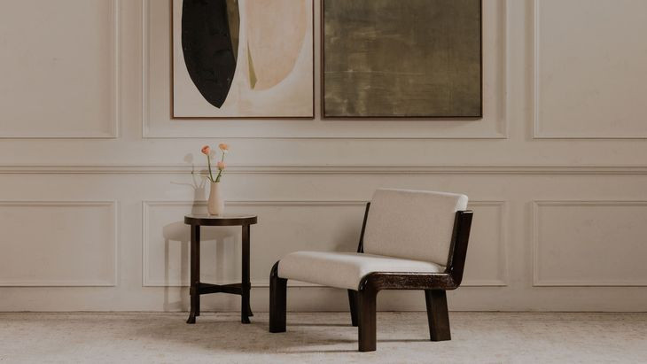 Holli White and Black Round Marble Top Side Table