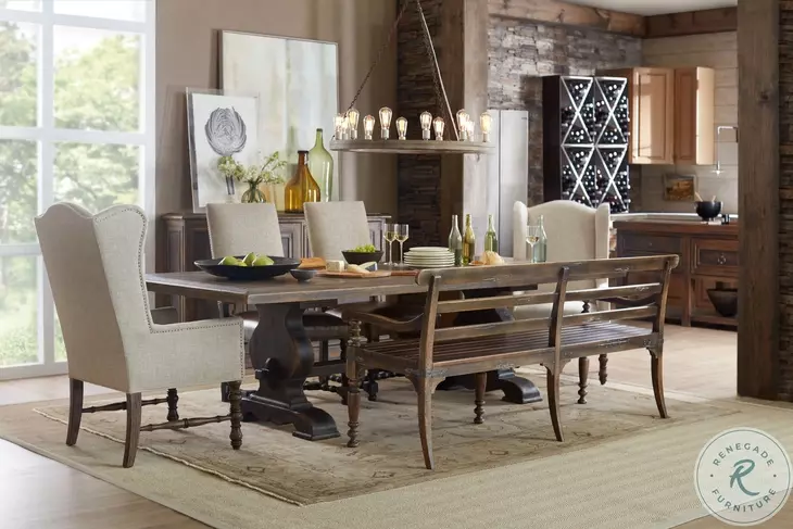 Helotes Saddle Brown Dining Bench