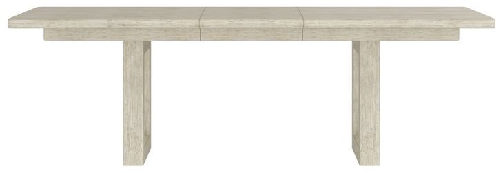 Cotiere Cream Linen Extendable Rectangular Dining Table