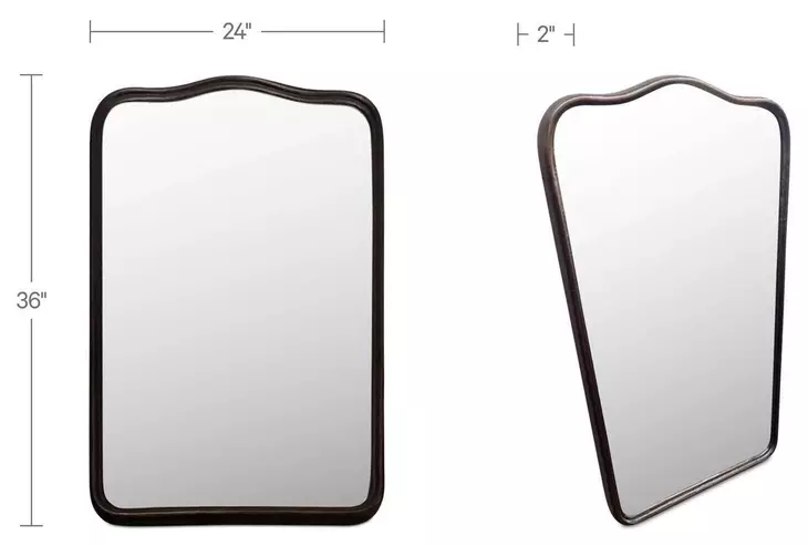 Keyes Blackened Bronze Free Form Wall Mirror