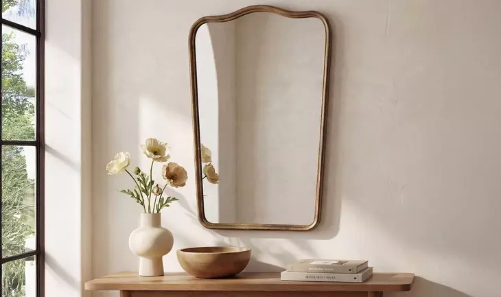 Keyes Brass Free Form Wall Mirror