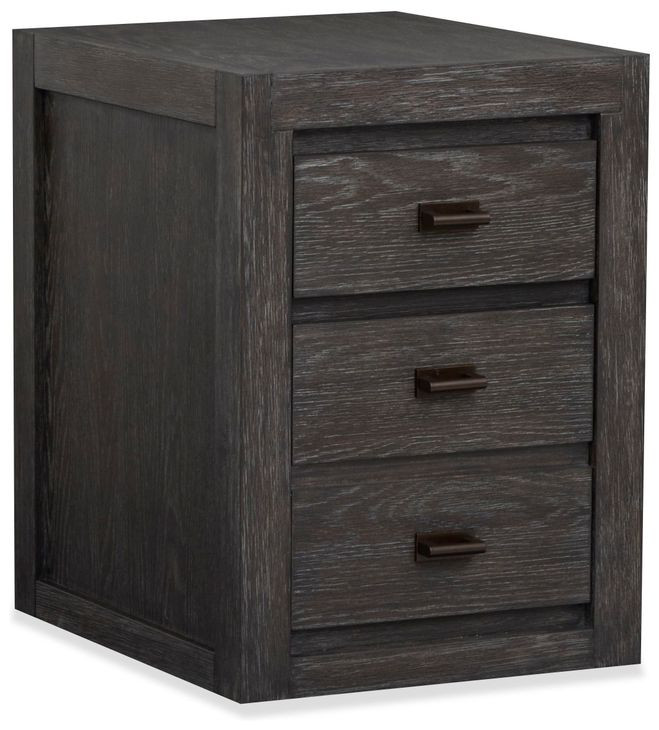Foxrun Hollow Ravenwood Black 2 Drawer File Cabinet with Casters