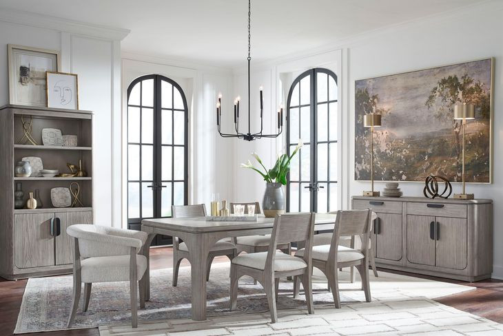 Braelyn Dorian Gray 108" Extendable Rectangular Dining Table