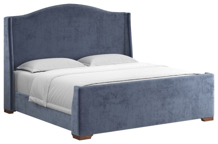 Boulevard Blue and Brown Queen Upholstered Panel Bedroom Set