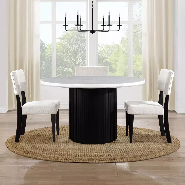 Colvin White Round Dining Room Set
